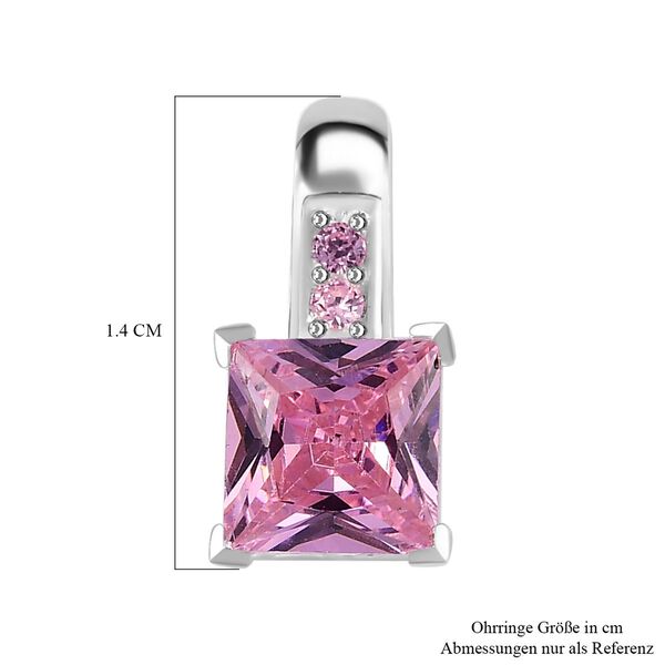 Rosa Zirkonia Ohrringe 925 Silber image number 7