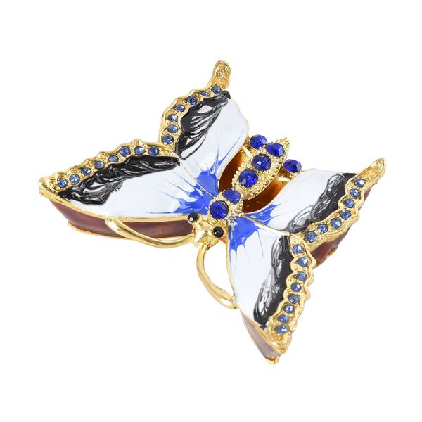 Dekorative Aufbewahrungsdose, wei&szlig;er Schmetterling image number 3