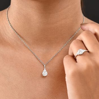 D'Joy Moissanit Schmuckset. 925 Silber platiniert - 2,69 ct.