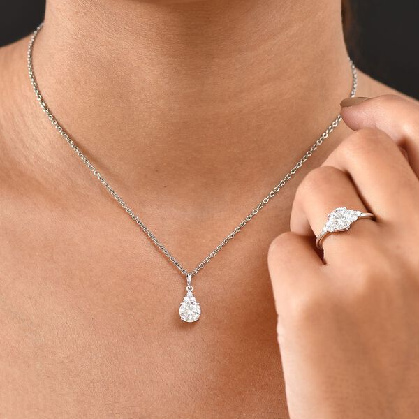 D'Joy Moissanit Schmuckset. 925 Silber platiniert - 2,69 ct. image number 3