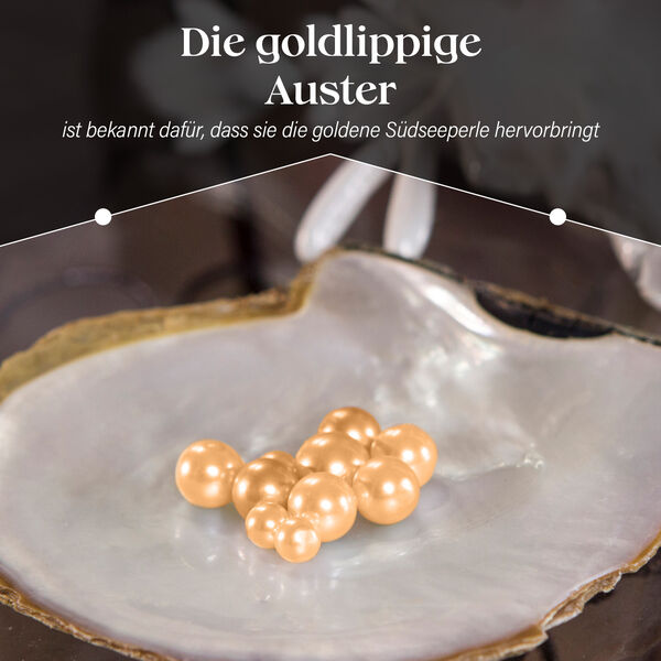 ILIANA - AAA goldene S&uuml;dseeperle-Halskette, 45 cm - 10,8 ct. image number 3