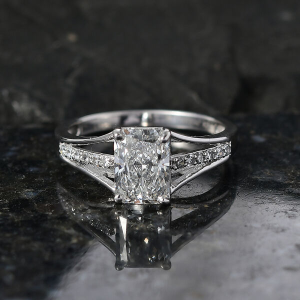 LUXURIANT SGL zertifizierter VS-EF Labor Diamant Solit&auml;r-Stil Ring - 2,2 ct. image number 2