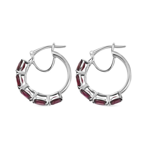 Nat&uuml;rlicher Rhodolith Granat Ohrringe 925 Silber rhodiniert ca. 5.67 ct image number 4