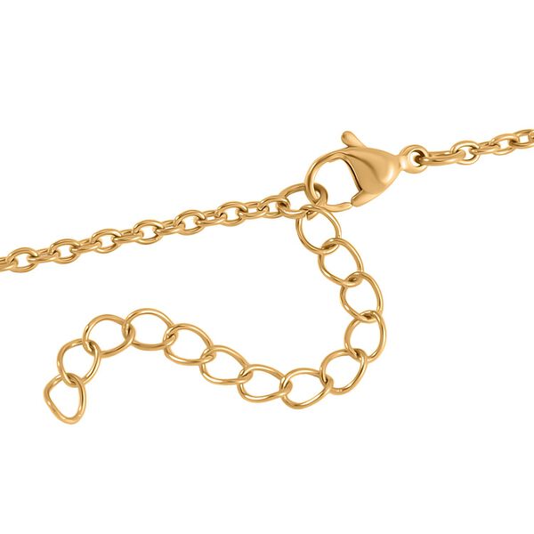 Howlit Halskette ca. 50 cm Reiner Edelstahl IP-Gelbbeschichtung ca. 7,00 ct.