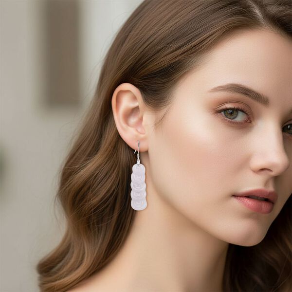 D'Joy weiße Jade Ohrringe - 55 ct. image number 2