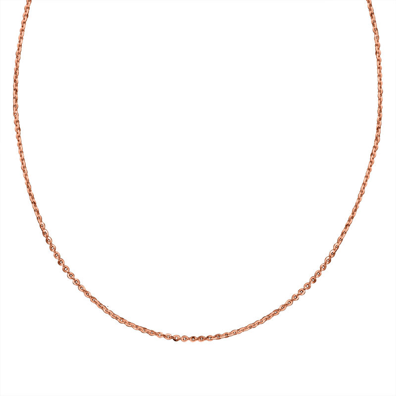 Kabelkette 60 cm in 925er Silber rosévergoldet image number 0