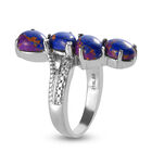 Lila Türkis bypass Ring Edelstahl  ca. 4,59 ct image number 4