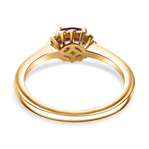 Afrikanischer Rubin und Diamant Ring - 0,69 ct. image number 6