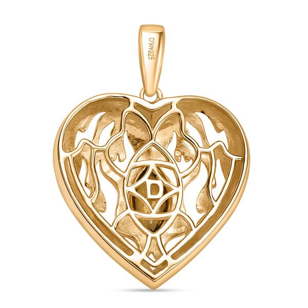 D Joy Natürlicher goldener Tansanit Anhänger 925 Silber 750 Gelb Vergoldet ca. 0.52 ct image number 5