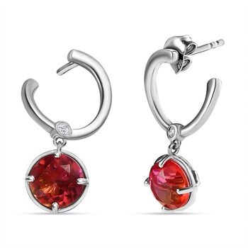 Sunset Triplett Quarz und Zirkon Ohrringe - 4,68 ct.