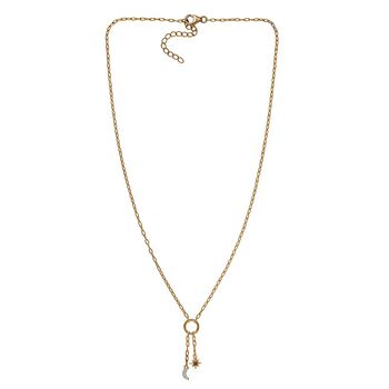 LUXURIANT DIAMOND - Lab Grown Roter Diamant SI, Lab Grown Diamant Halskette ca. 45 cm 925 Silber 750 Gelbgold vermeil ca. 0,11 ct.