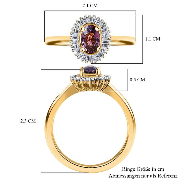 AA Lavendel Spinell und Diamant Ring - 0,70 ct. image number 7