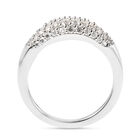 Moissanit Cluster Ring 925 Silber Rhodium-Überzug image number 4