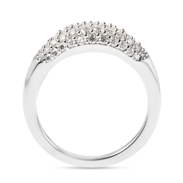 Moissanit Cluster Ring 925 Silber Rhodium-Überzug image number 5