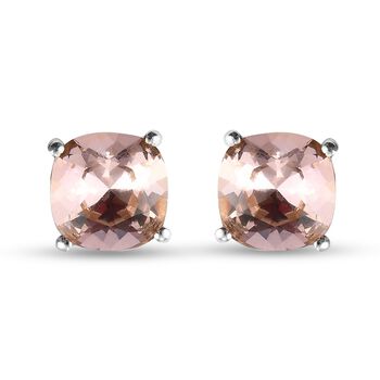 LUSTRO STELLA - &ouml;sterreichische Vintage-Rose Kristall-Ohrstecker, 925 Silber platiniert ca. 3,14 ct