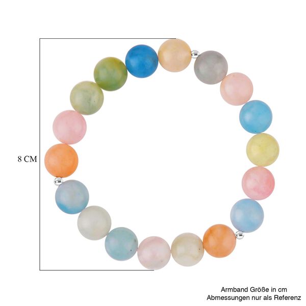 Mehrfarbiges Beryll, Smaragd, Aquamarin, Morganit, Heliodor-Armband(10-12mm), ca. 18 cm 925 Silber rhodiniert ca. 200.00 ct image number 5