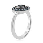 Blauer Diamant Ring 925 Silber platiniert  ca. 0,33 ct image number 3