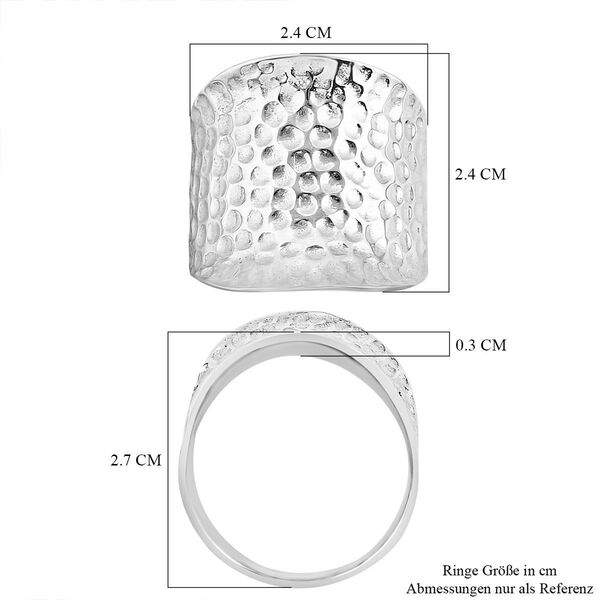 Royal Bali Kollektion- Geh&auml;mmerter Ring in 925 Silber image number 5