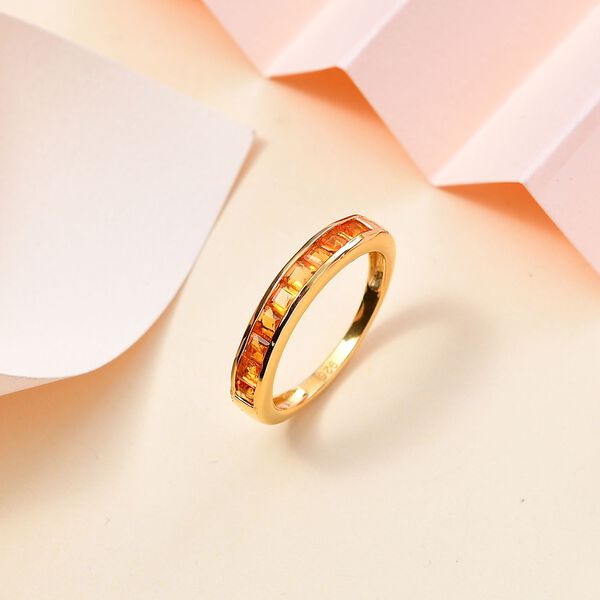 AA Salamanca Feueropal Ring 925 Silber 750 Gelbgold Vermeil (Größe 20.00) ca. 0,61 ct image number 2