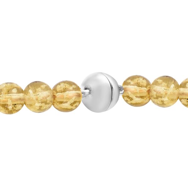 Gelbe Murano-Stil Glas Halskette ca. 50 cm, nickelfreie Legierung, 329.00 ct image number 5