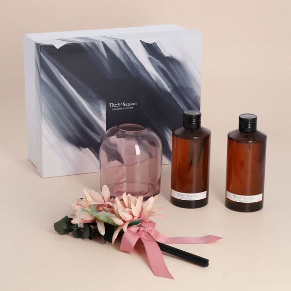THE 5TH SEASON: Aromatisches Duft-Diffusor-Set mit Kunstblumen, Rosa&nbsp;