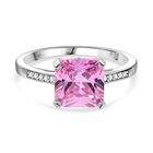Lustro Stella Rosa Zirkonia, Weißer Zirkonia Ring 925 Silber rhodiniert (Größe 17.00)