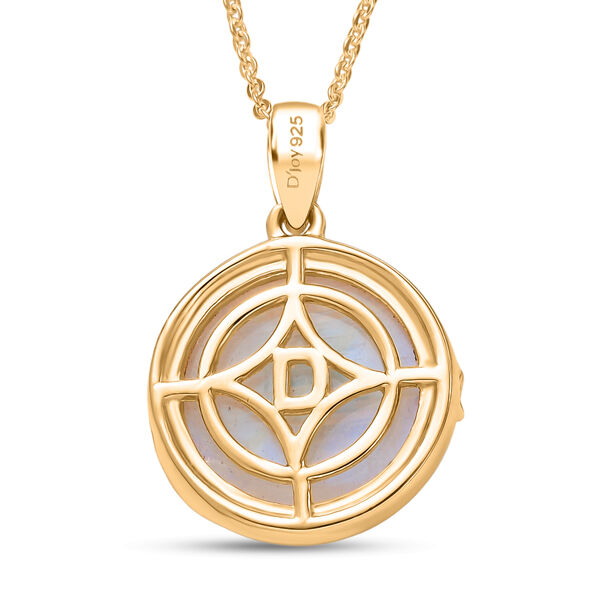 D'Joy AA Regenbogen Mondstein Anh&auml;nger mit 50cm Kette - 11,65 ct. image number 5