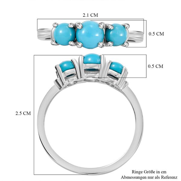 Amerikanischer natürlicher Sleeping Beauty Türkis Ring - 1,11 ct. image number 7