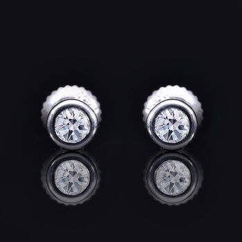 LUXURIANT DIAMOND- IGI zertifizierte SI-GH Labor Diamant Ohrringe in 950 Platin- 0,25 ct.