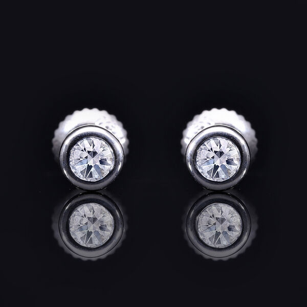 LUXURIANT DIAMOND- IGI zertifizierte SI-GH Labor Diamant Ohrringe in 950 Platin- 0,25 ct. image number 1