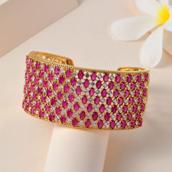 Afrikanischer Rubin und Zirkon-Armreif, 19cm - 40,30 ct. image number 2