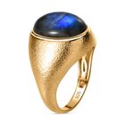 AAA Labradorit Ring, 925 Silber Gelbgold Vermeil, (Größe 17.00) ca. 6.64 ct image number 5