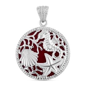 Royal Bali - Koralle Anhänger, 925 Silber