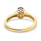 AA Lila Spinell, weißer Diamant Ring, 375 Gold (Größe 20.00) ca. 0.84 ct image number 5
