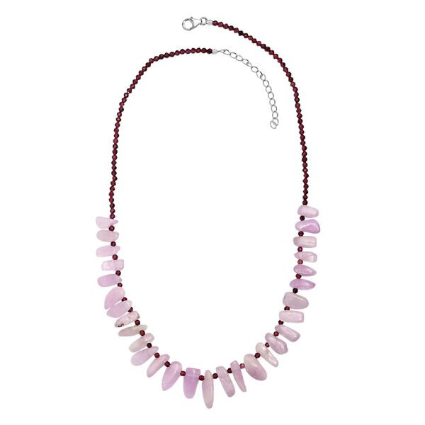 D'Joy Kunzit und Rhodolith Granat 45+5cm Halskette - 123 ct. image number 3