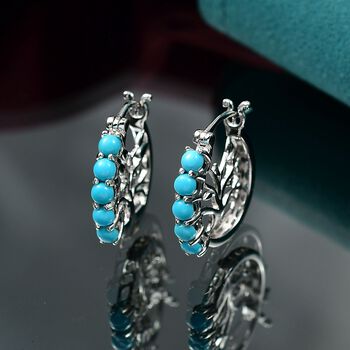 D'Joy AA Sleeping Beauty T&uuml;rkis Ohrringe 925 Silber rhodiniert ca. 1.32 ct