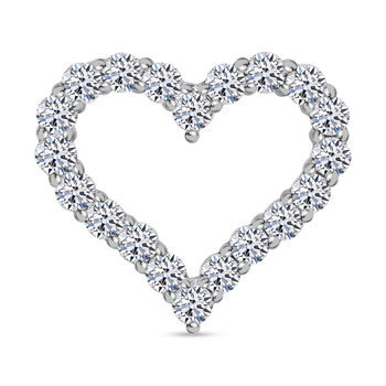 LUXURIANT SI-GH Labor Diamant Anh&auml;nger, 925 Silber platiniert - 0,50 ct.