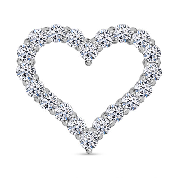 LUXURIANT SI-GH Labor Diamant Anhänger, 925 Silber platiniert - 0,50 ct. image number 0