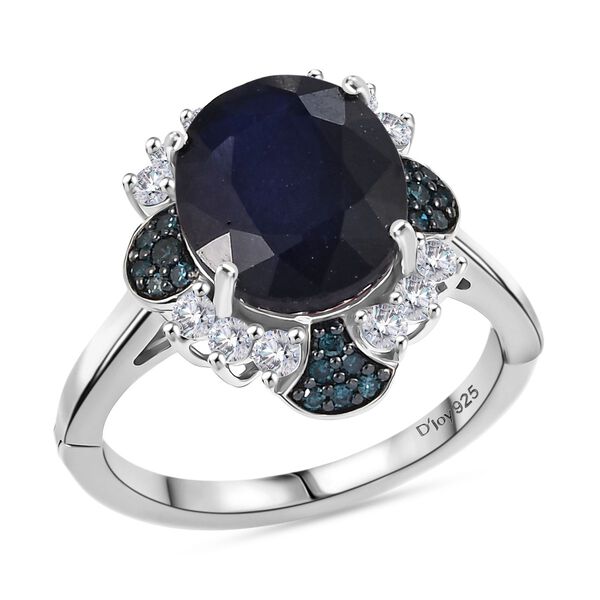 D'Joy Masoala Saphir, Zirkon und blauer Diamant Ring - 8,50 ct. image number 4