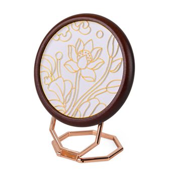 Goldene Lotus Sandbild Bilderrahmen Set, 18,5x16x5cm
