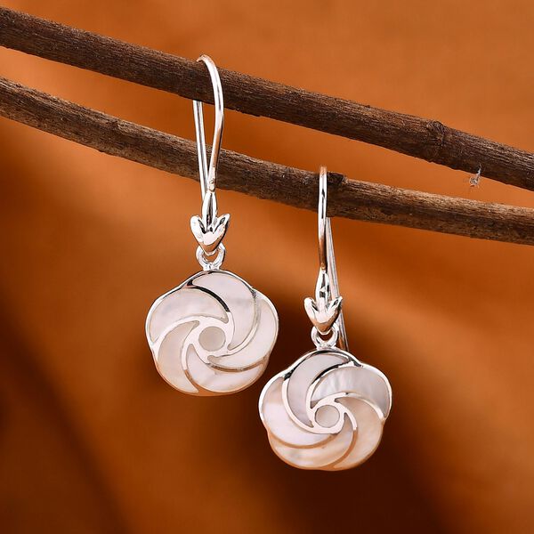 Royal Bali Kollektion- Perlmutt Rosen Ohrringe image number 1