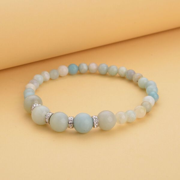 Amazonit Armband, ca. 19 cm, Edelstahl ca. 72,20 ct image number 2