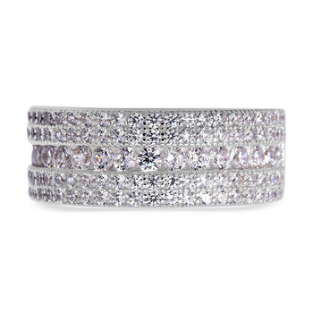 Lustro Stella - Wei&szlig;er Zirkonia-Ring, 925 Silber rhodiniert  ca. 1,67 ct