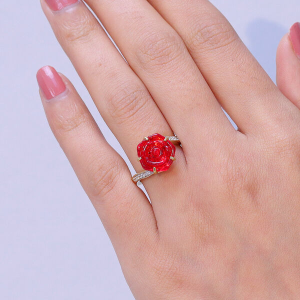 GP Whispers of Murano Kollektion - Kanchanaburi Blauer Saphir Ring 925 Silber 750 Gelbgold vermeil (Gr&ouml;&szlig;e 17.00) 4.06 ct image number 2