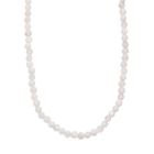 Weißer Mondstein Halskette ca. 50 cm 925 Silber rhodiniert ca. 28,00 ct.
