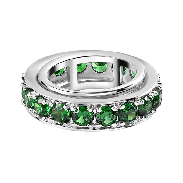 Gr&uuml;ner Zirkonia Spinning-Ring - 7,67 ct.
