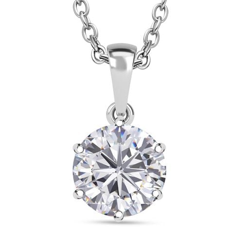 Zirkonia Anhänger mit 50cm Kette - 1,50 ct. image number 0