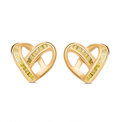Gelbe Diamant-Ohrstecker - 0,15 ct. image number 0