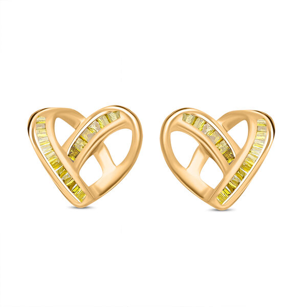 Gelbe Diamant-Ohrstecker - 0,15 ct.