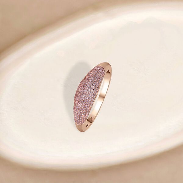 Nat&uuml;rlicher, rosa Diamant-Ring in 585 Ros&eacute;gold - 0,50 ct. image number 2